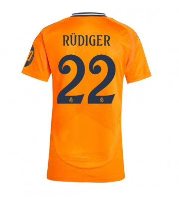 Real Madrid Antonio Rudiger #22 Segunda Equipación Mujer 2024-25 Manga Corta